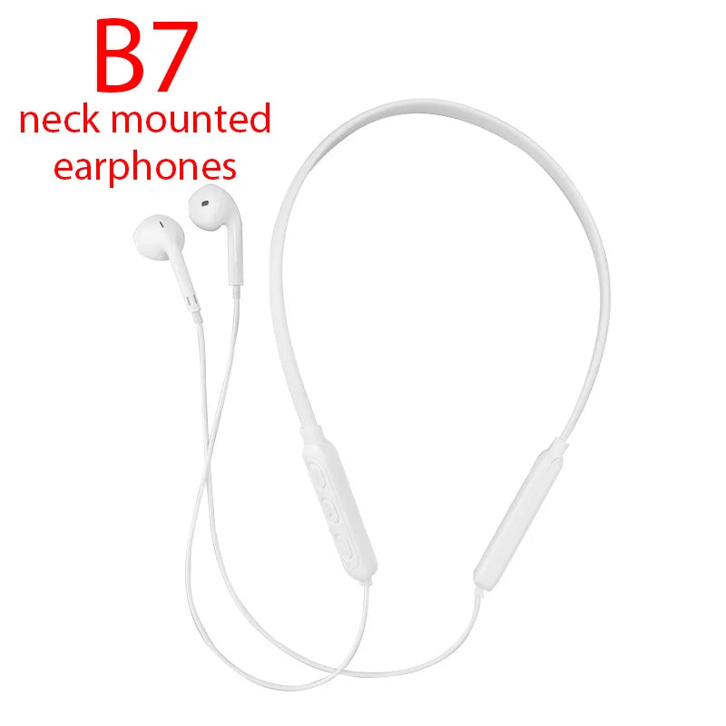 Wireless 9D Bluetooth Headset NeckHanging Stereo Noise Reduction Universal 5.0 Sports Headset Microphone