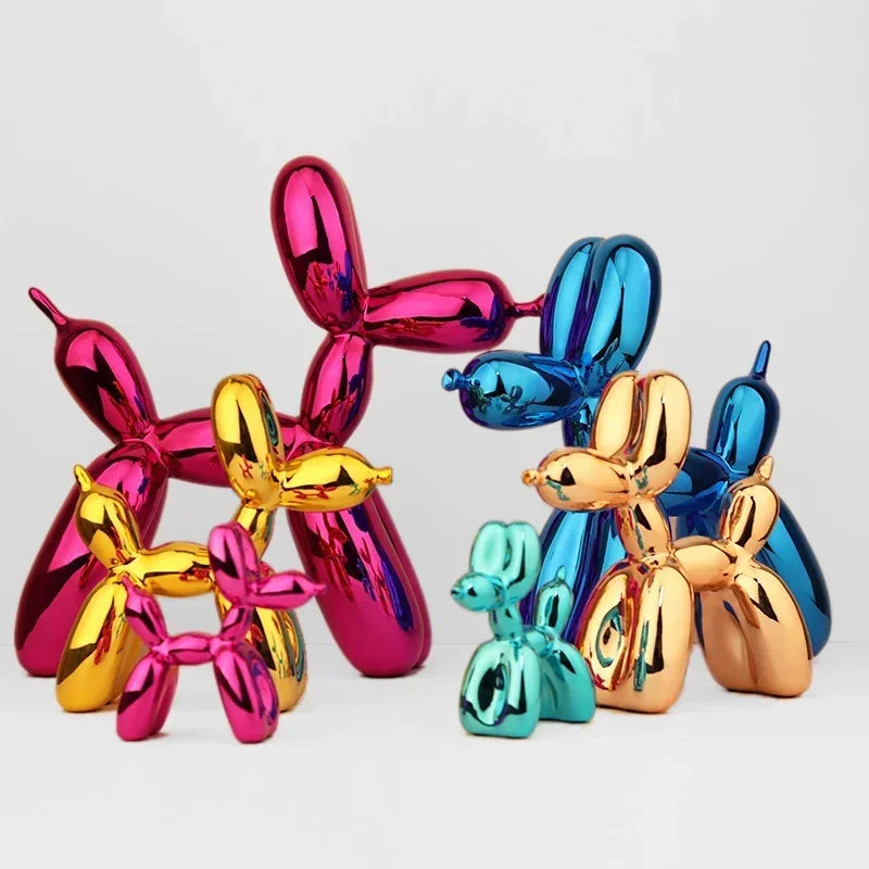 Resin Balloon Dog Sculpture Home Decor Table Decoration and Accessories Office Nordic Animal Decorative Sculptures and Figurines