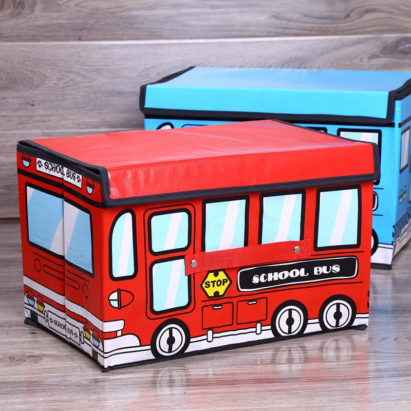 Storage Box Cartoon Car Foldable Dormitory Clothes Organizer Waterproof Moisture Proof Snacks Storage Boxes Household Collection