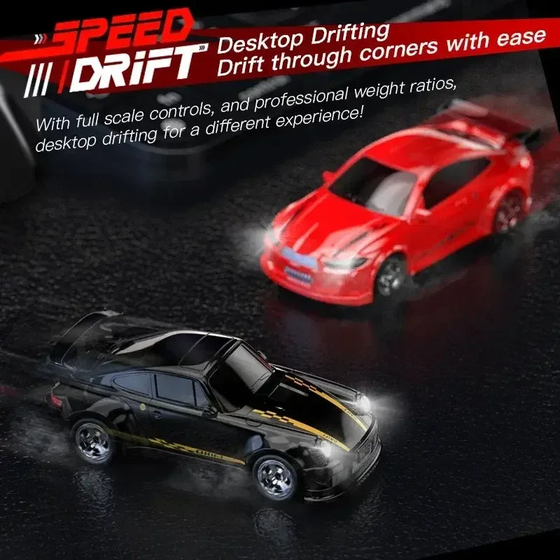 New 4WD 2.4GHZ RC Simulation Mini Drift Car Palm Racing Model Desktop Toys 1/64 Scale Remote Control Car Gift For Children Boys