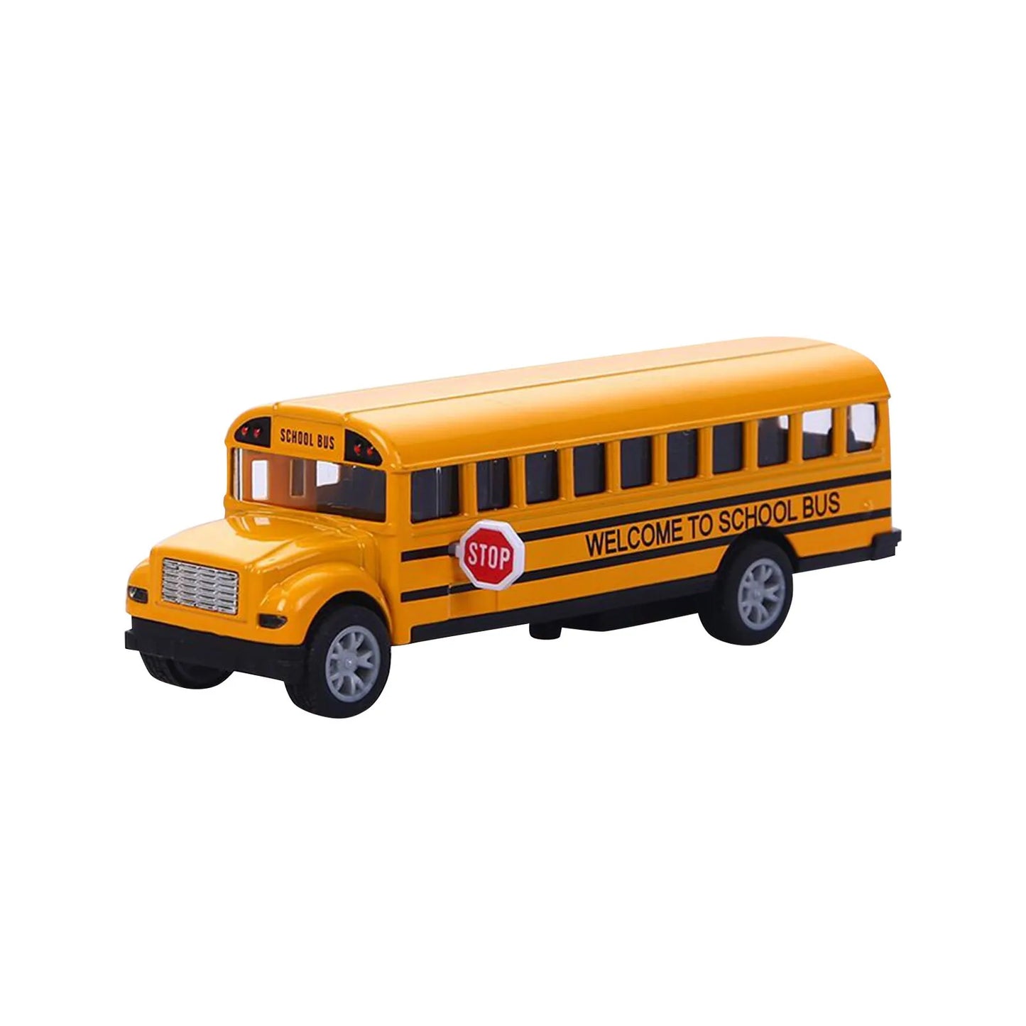 School Bus Model Children Car Model Simulation Off-road Vehicle Pull Back Car Decoration Ornaments Collection Toys For Children