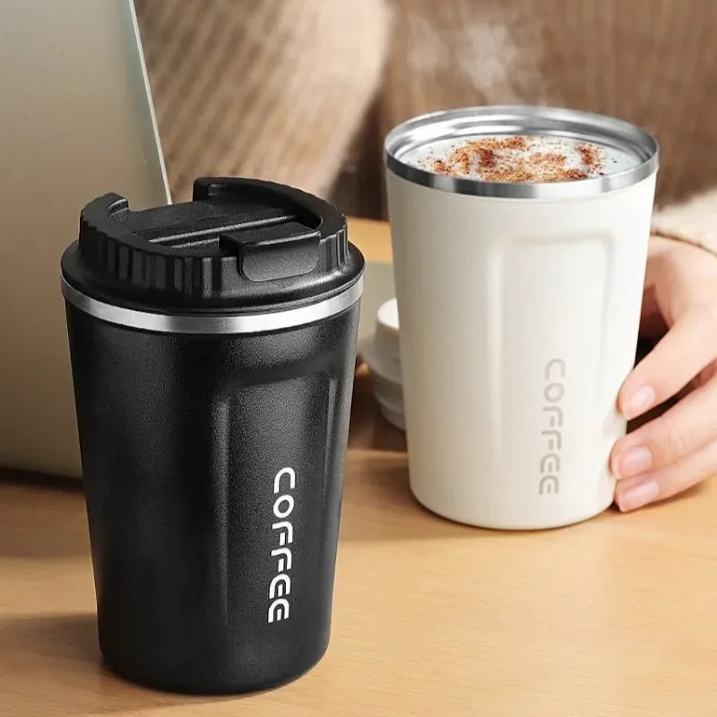 380ml/510ml Stainless Steel Coffee Cup Travel Thermal Mug Leak-Proof Thermos Bottle Tea Coffee Mug Vacuum Flask Insulated Cups