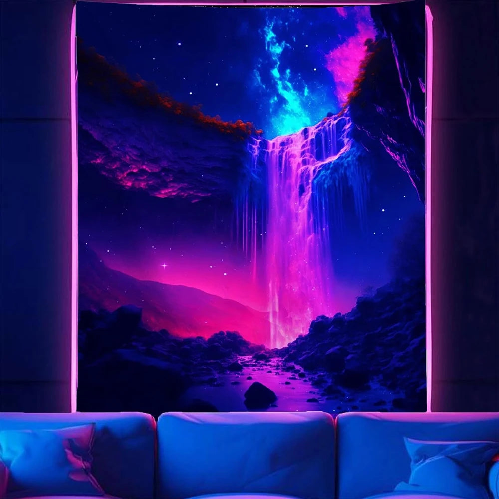 Trip-py Space Wall Tapestry Hippie Aesthetics Galaxy Star Room Decor Flag Wall Hanging Teen Girls Mens Womens Dorm Living Room