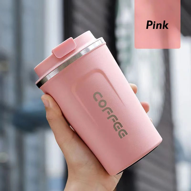 380ml/510ml 304 Stainless Steel Vacuum Insulated Coffee Mug Insulated Cup Outdoor Thermos Cup Sealed Trailing Mug