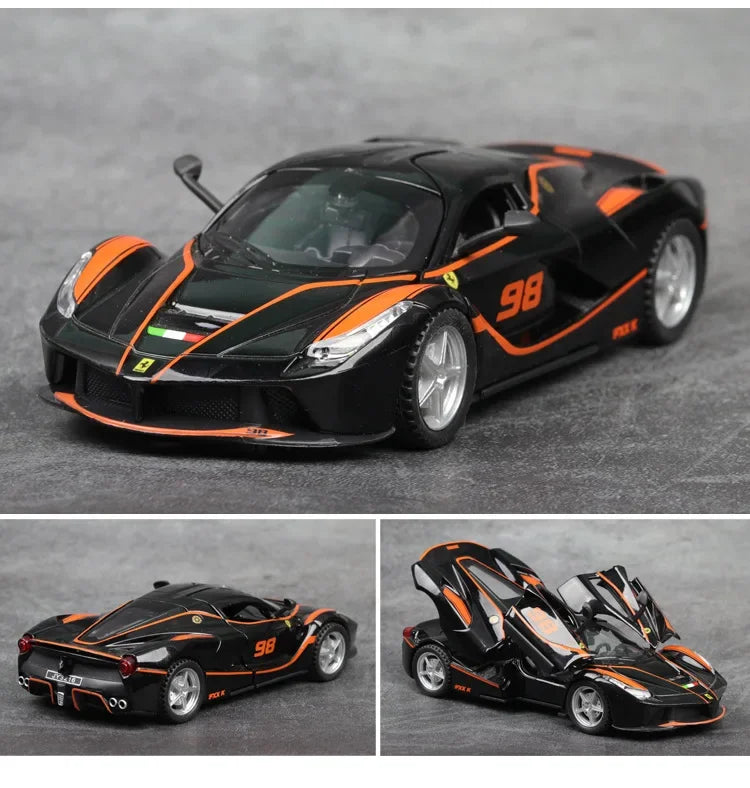 1:32 Ferrari Laferrari FXXK Toy Alloy Car Diecasts  Toy Vehicles Sound and light Car Model Collection Car Toys For Children