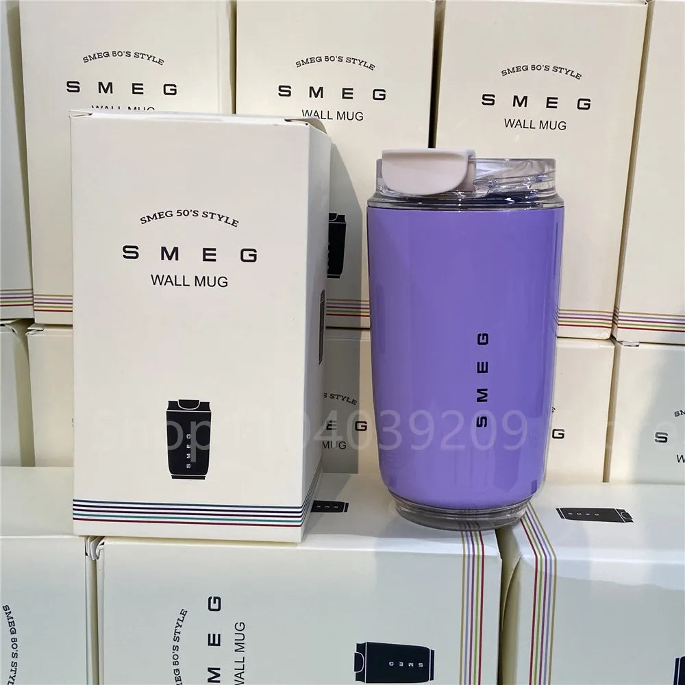 Tumbler Thermos Mug Milky White Coffee Mug Car Thermos Water Bottle Travel Stainless Steel Vacuum Bottle Drinking Jug