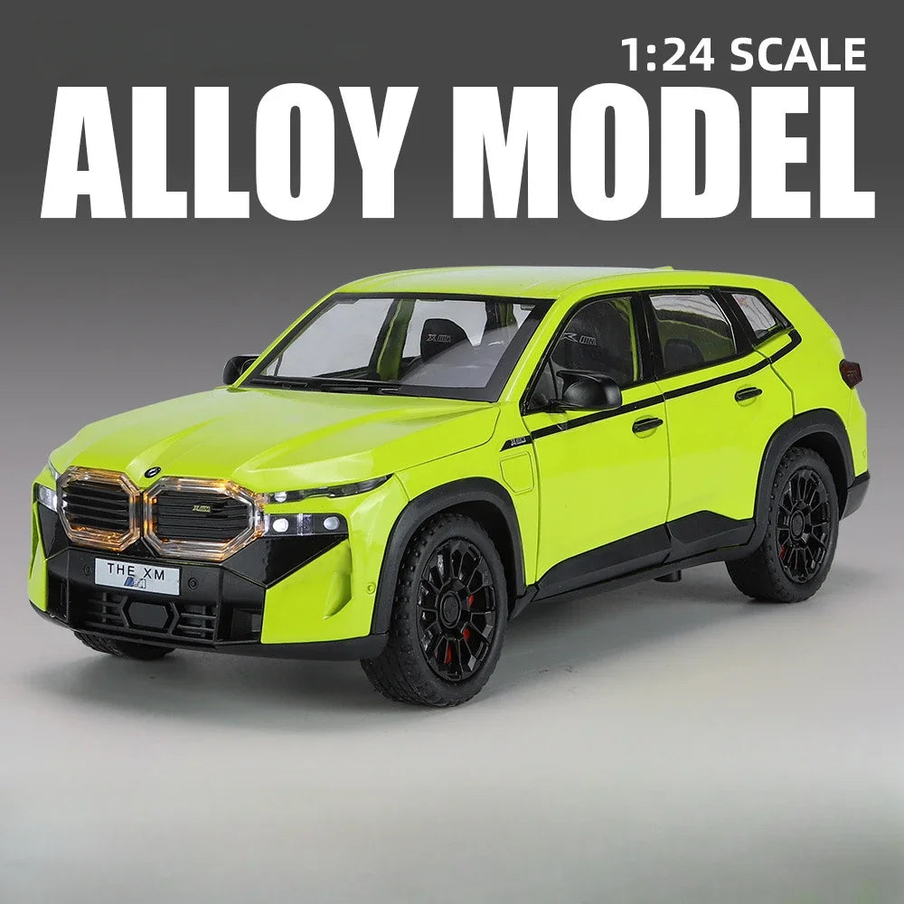 1/24 The XM Alloy Car Models Toy Diecasts Off-road Vehicles with Light Sound Pull Back Function SUV Car Toys for Kids Boys Gifts