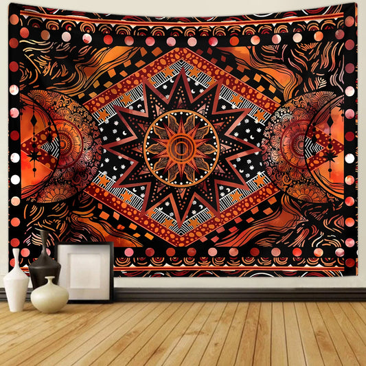 1pc Vintage Sun, Moon Tapestry, Bohemian Tapestry, Hippie Style Tapestry, Bedroom and Living Room Decorative Wall Hanging