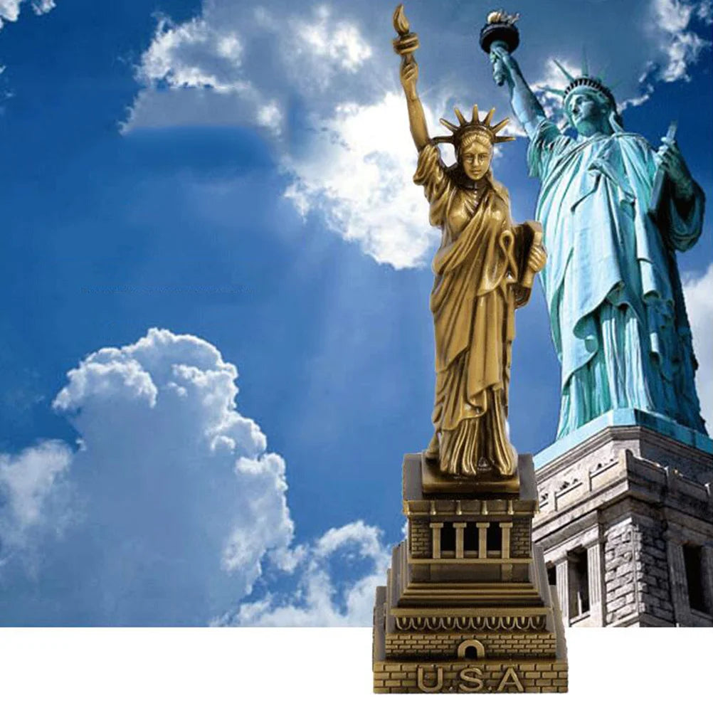 Retro Decor Statue Liberty Figurine Sculpture From Liberty Island Collection Souvenirs 15/18cm American New York Souvenir The Of