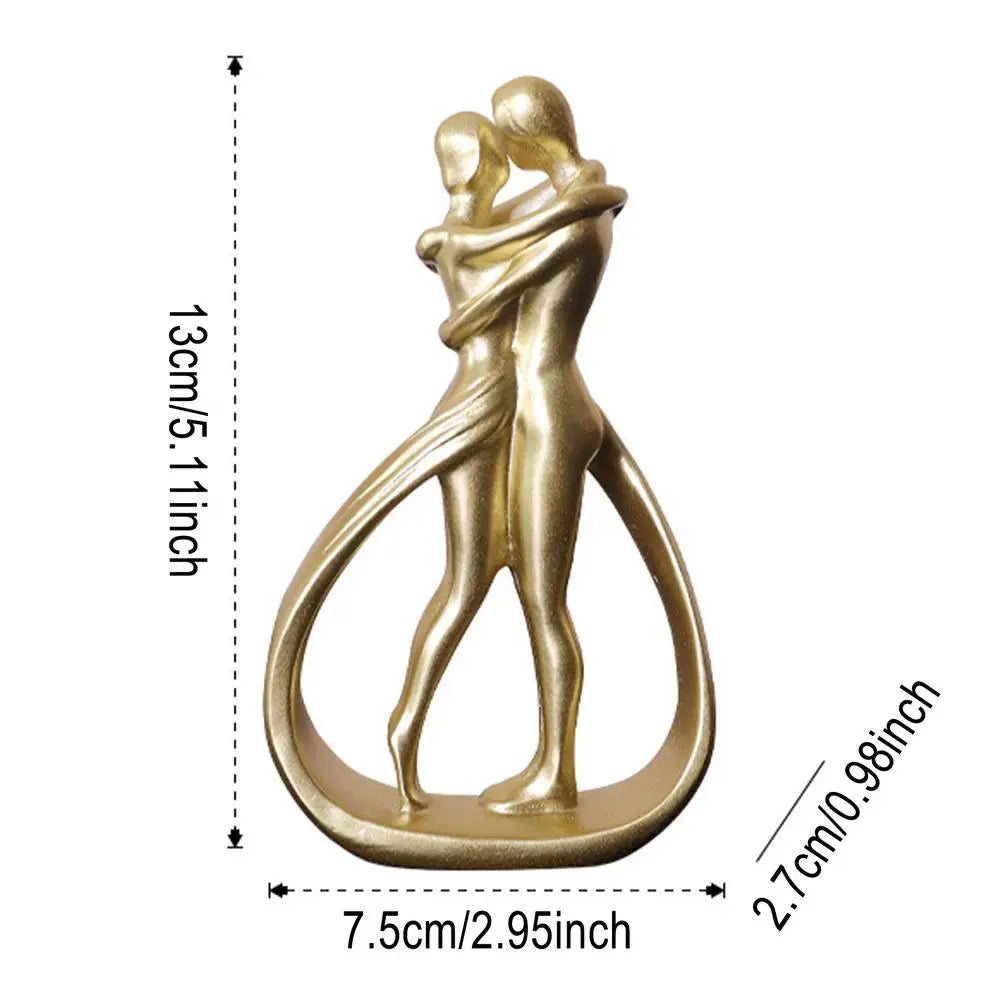 Modern Abstract Hugging Couple Statue Home Decoration Figure Sculptures & Figurines For Interior Aesthetic Living Room Ornaments