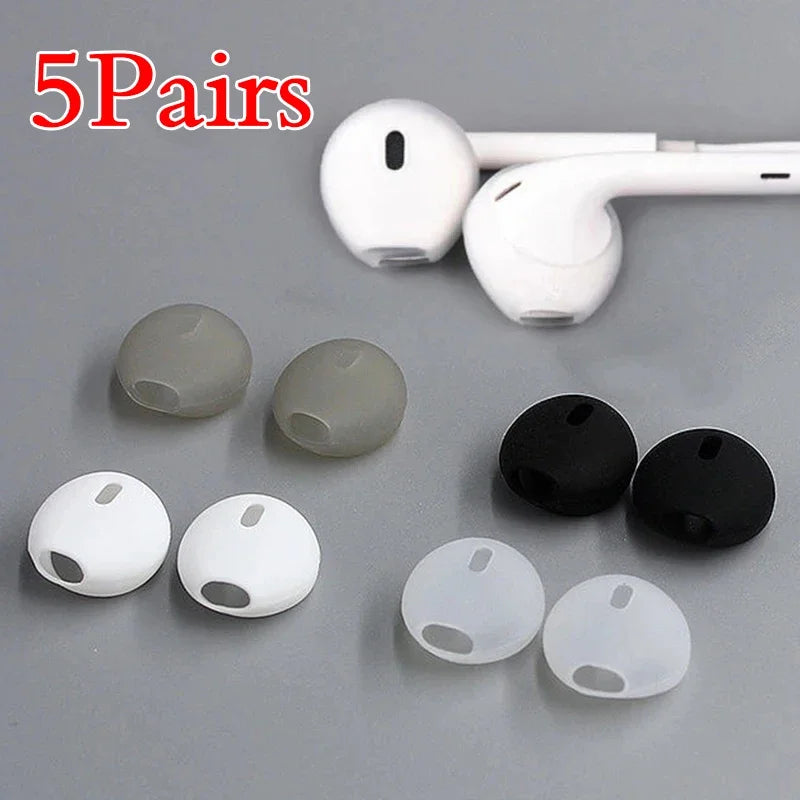 1/2/5Pairs Anti Slip Silicone Earbuds Cover Universal Wired Wireless Headphone Anti-lost Protector Ear Cap For Airpods Eartip