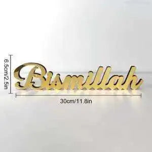 Ramadan Bismillah Acrylic Wooden Ornament Eid Mubarak Home Decoration Islamic Muslim Party Supplies Alhamdulillah Mashallah 2025