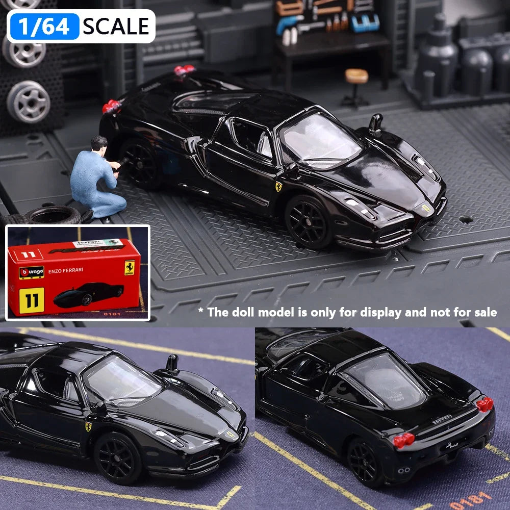 Bburago 1:64 Porsche 911 Gt Lamborghini Ferrari 1959 Cadillac Miniature Alloy CAR Model Collection Toy Gifts