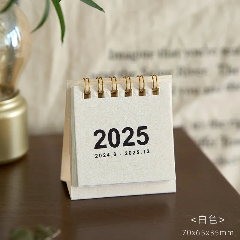 Simple Mini 2025 Calendar Office School Supplies calendar Desk calendar monthly Planner Desk accessories Decor Record