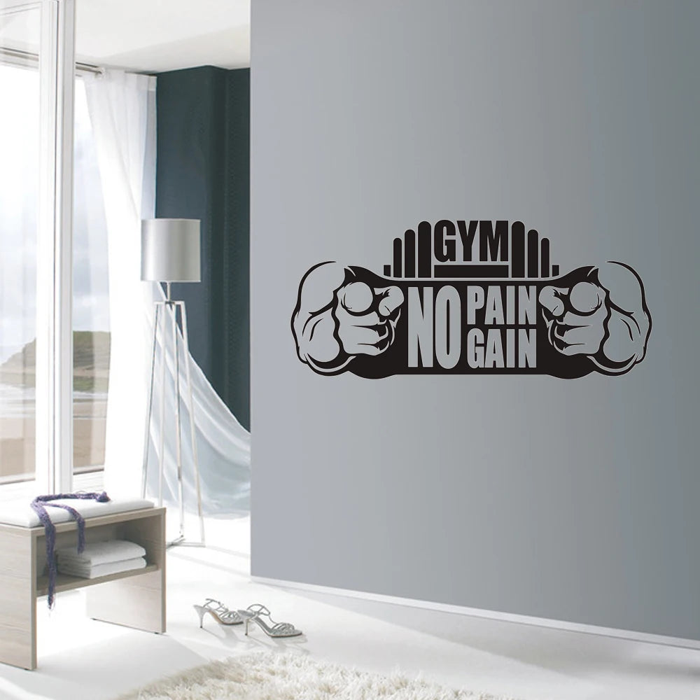 Inspirational Wall Decals Gym Wall Decal Fitness Sports Workout Quote Indoor Home and Gym Motivate Art Decor Vinyl Stickers A709