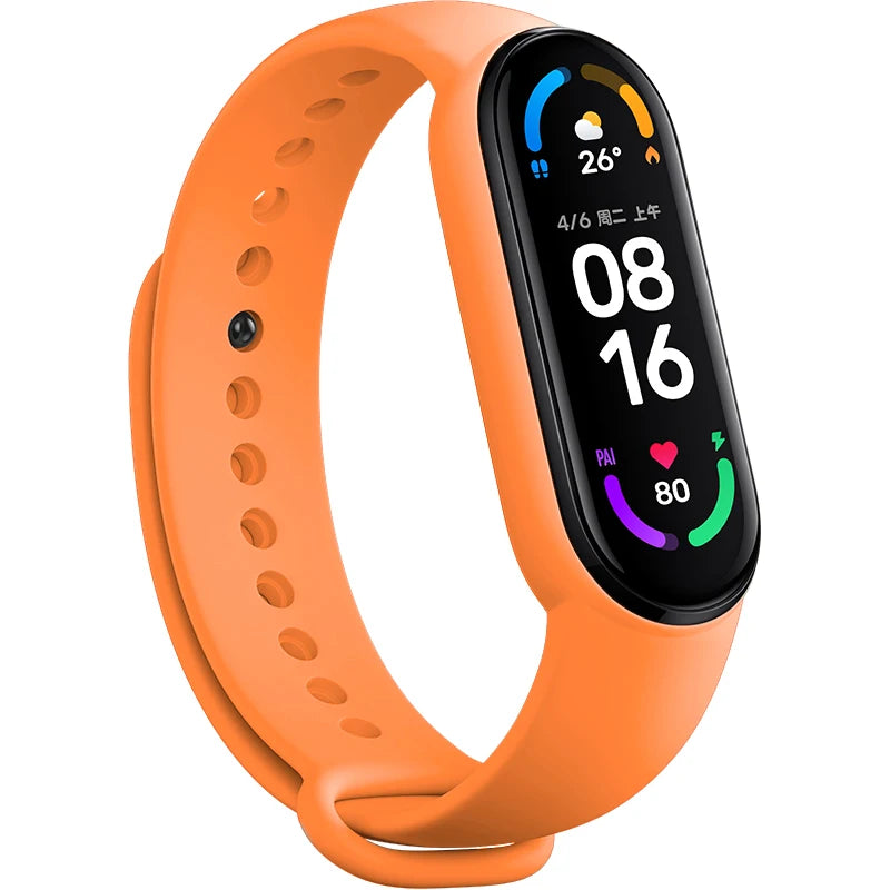 official Silicone Strap For Xiaomi Mi Band 4 5 6 7 Bracelet Sport Watch Wristband Miband4 miband7 Correa Mi band 3 4 5 6 7 Band