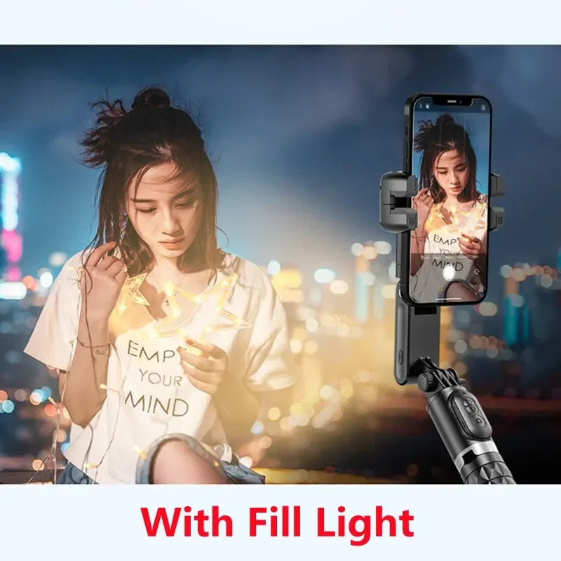 INRAM Q18 360 Rotation Following Shooting Mode Gimbal Stabilizer Selfie Stick Tripod Gimbal Phone Smartphone Live Photography