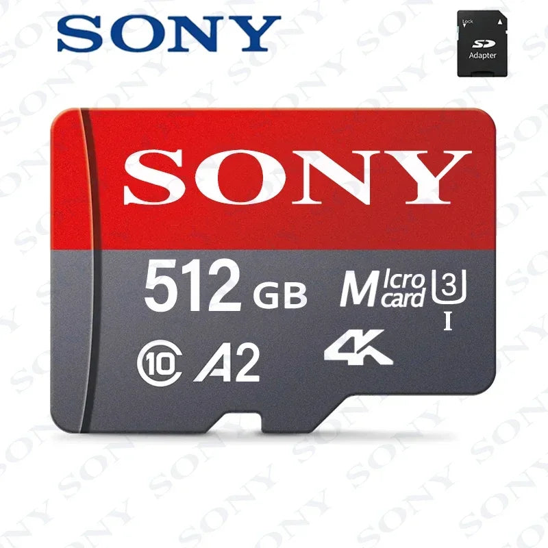 SONY New 2TB SD Card 64GB 128GB 256GB 512GB 1TB Class10 High Speed Micro SD Class TF Card for Drone Equipment Audio PC Ps5 Game