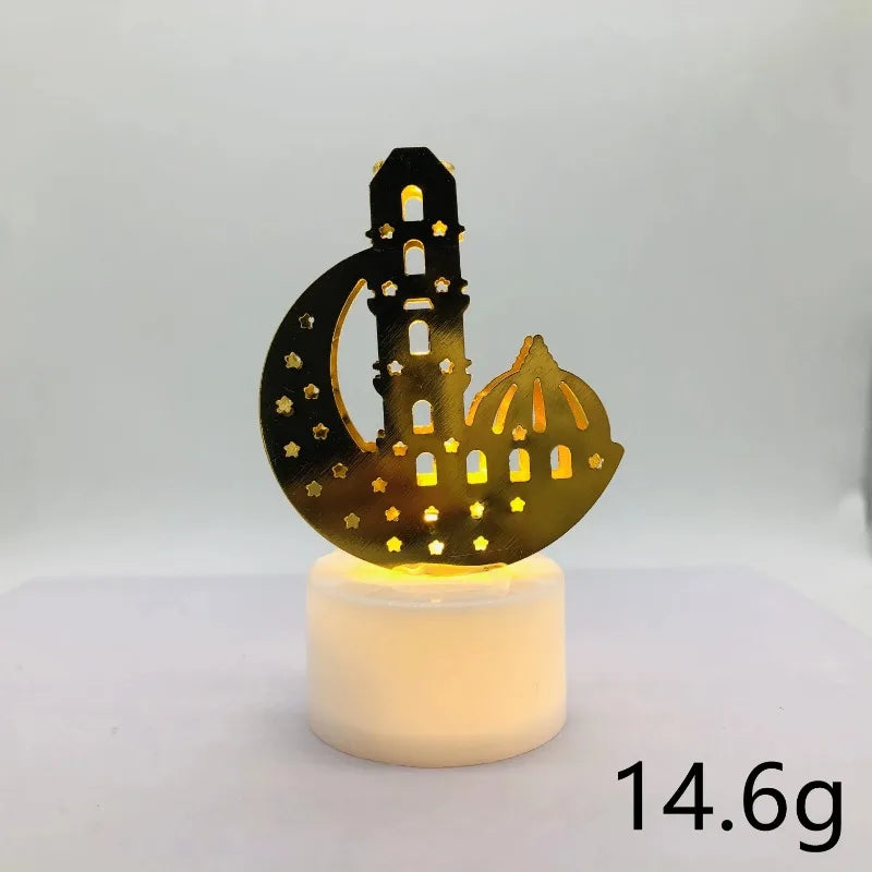 Eid Mubarak LED Candle Small Light Ramadan Kareem Decoration Home Islamic Muslim Festival Party Decoration Eid Al-Fitr Supplies