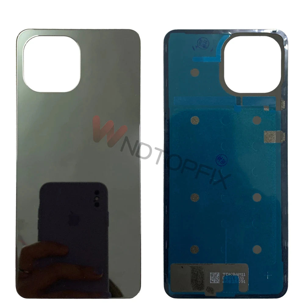 6.55" For Xiaomi Mi 11 Lite Battery Cover Back Glass Panel Rear Door Case Replacement Parts For Mi 11 Lite Back Cover With Logo