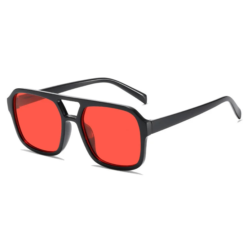 adult style, sunglasses, square Double new beam personalized Korean version, trendy sunglasses, high-end, UV resistant,