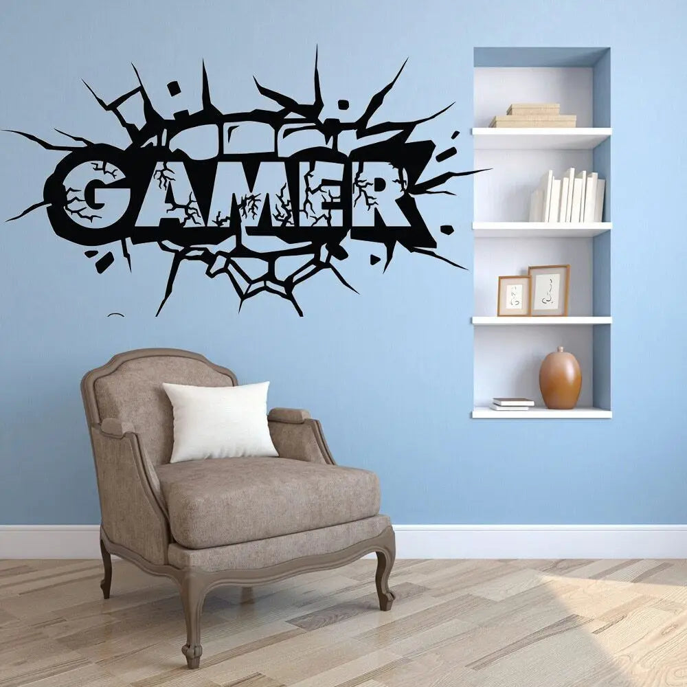 New Arrival Game Wall Decal Playroom Gamer Vinyl Art Stickers Teen Boy Room Wall Decoration Posters Boy Decals