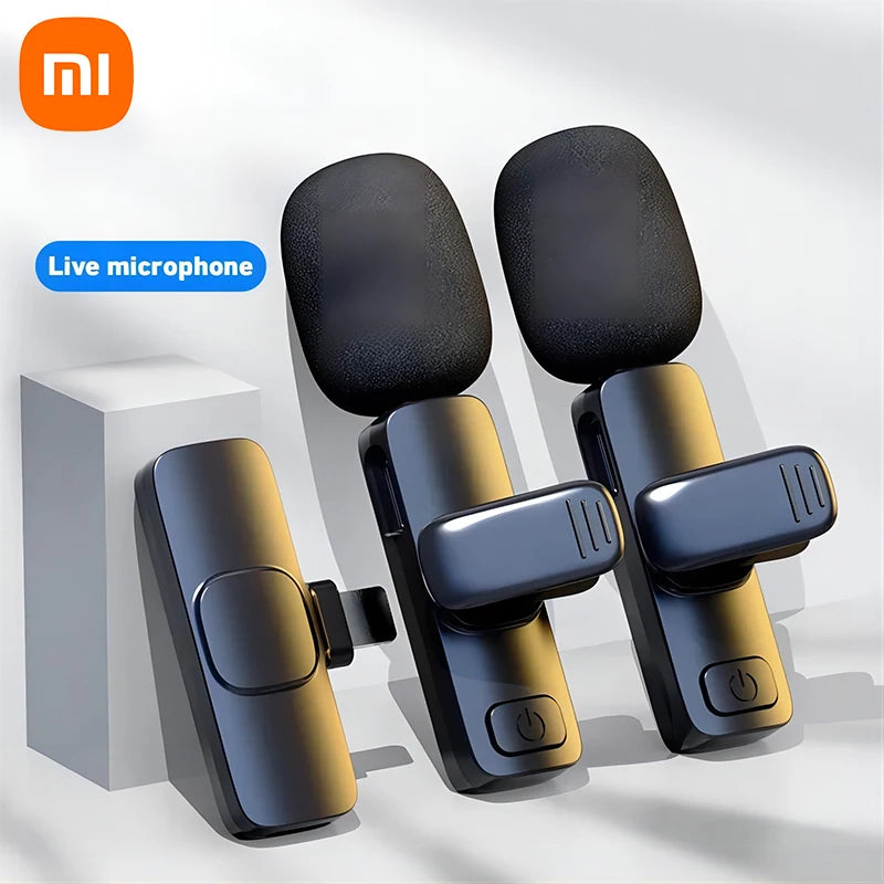 Xiaomi Wireless Lavalier Microphone Portable Audio Video Recording Mini Mic for iPhone Android Live Broadcast Gaming Phone Mic