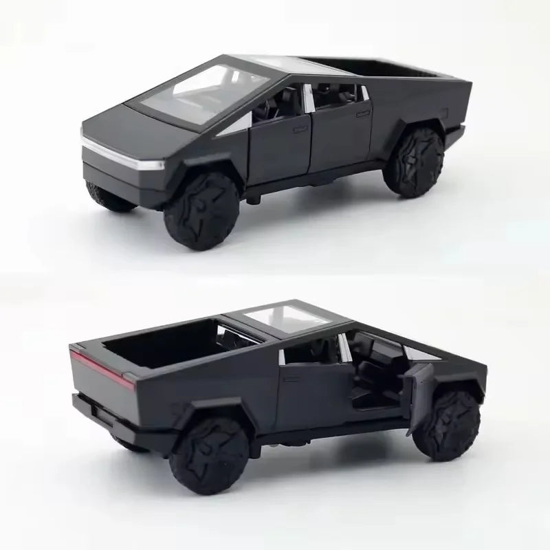 Tesla 1:36 Cybertruck Pickup SUV Alloy Car Model Diecast Metal Toy Off-Road Vehicle Pull Back Truck Toy Collection Children Gift