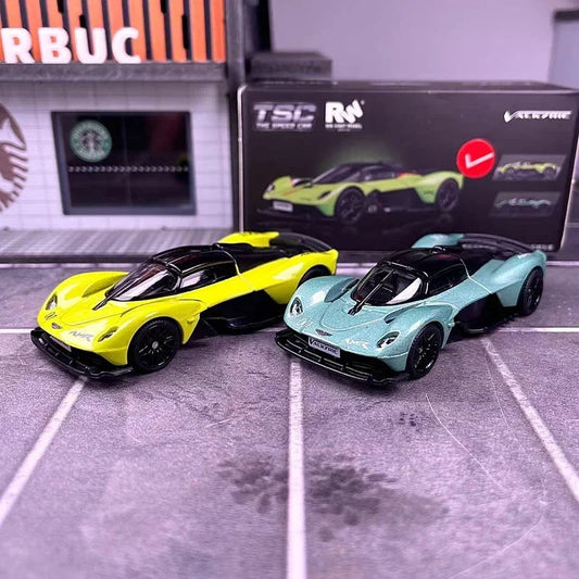 TSC 1/64 Aston Martin Valkyrie Car Alloy Toys Motor Vehicle Diecast Metal Model Kids Xmas Gift Toys for Boys Modified Trolley