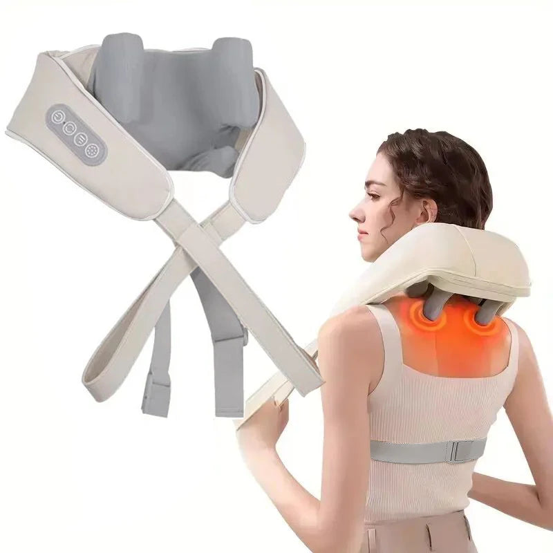 Multi-functional U-shaped Simulation Human Kneading Clip Massage Cape Cervical Spine Massager Shoulder & Back Massager