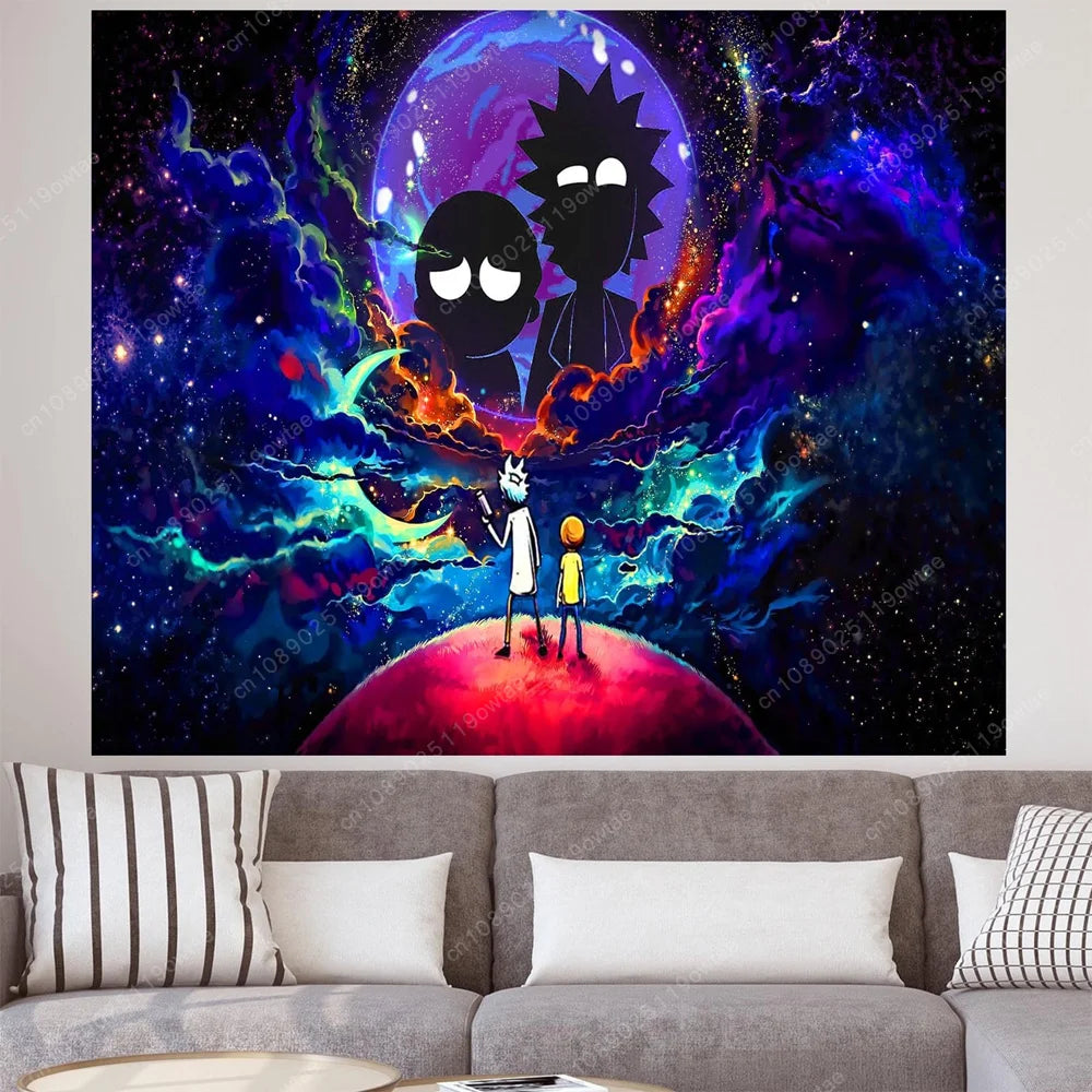 Trip-py Space Wall Tapestry Hippie Aesthetics Galaxy Star Room Decor Flag Wall Hanging Teen Girls Mens Womens Dorm Living Room