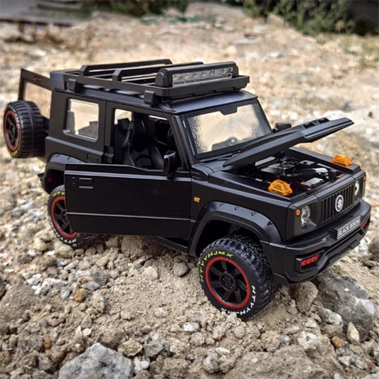 1:18 SUZUKI Jimny Alloy Car Model Diecasts Metal Toy Off-Road Vehicles Car Model Sound and Light Simulation Childrens Toys Gift