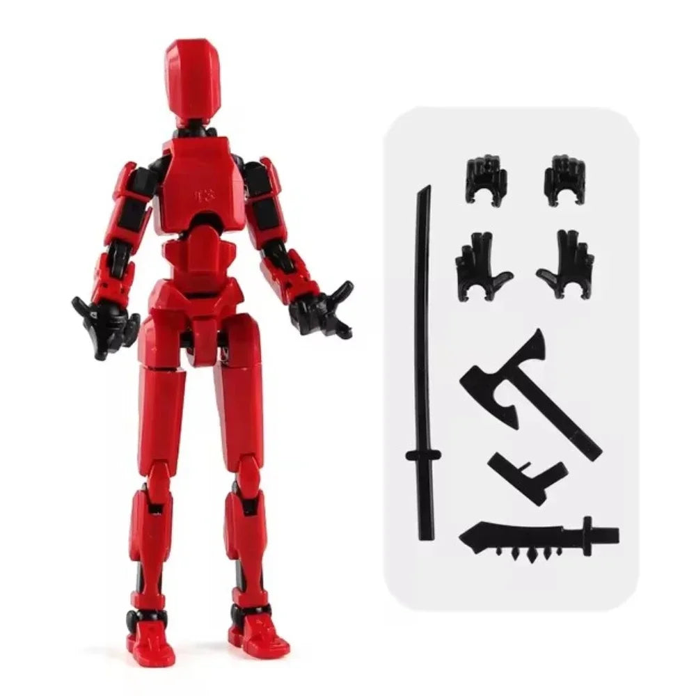 3D Printed Multi-Jointed Movable Shapeshift Robot Action Figure Full Articulation for Stop Motion Animation Miniatures Crafts