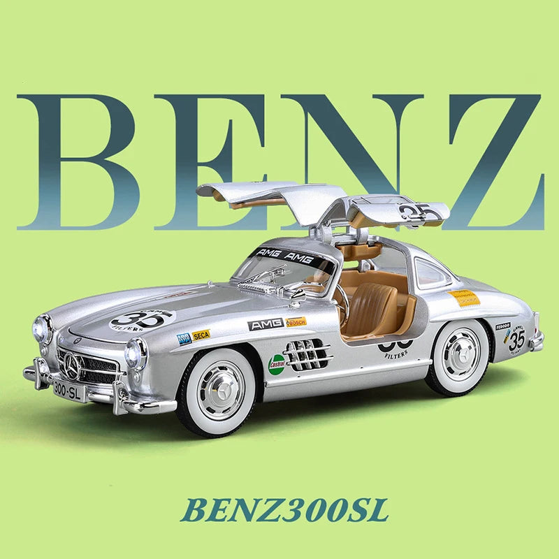 1:24 Mercedes-Benz 300SL 1936 Alloy Model Car Toy Diecasts Metal Casting Sound and Light Car Toys For Children Vehicle