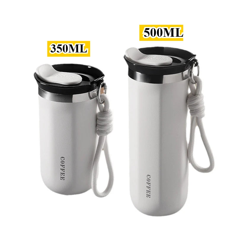 350/500ML Stainless Steel Coffee Mug Insulated Water Cup Portable Double Wall Vacuum Flask Leak-Proof with Lid Travel Coffee Cup