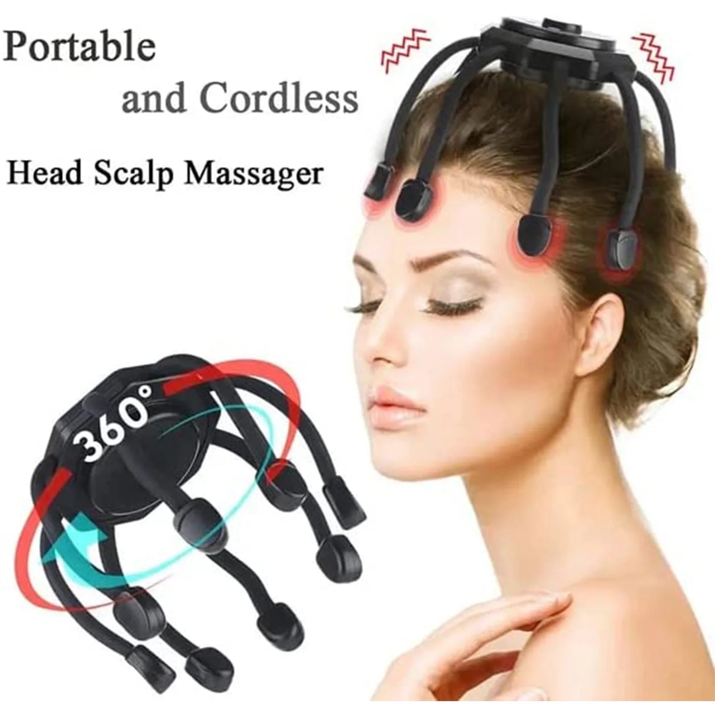 Electric Head Scalp Massager Stress Relief Octopus Massageador Relaxation Treatment Electric Vibrator Massage For Stress Relax