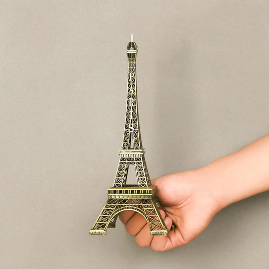 Eiffel Eiffel Tower Ornament Decor Tabletop Iron Metal Figurine French Architecture Building Model Replica