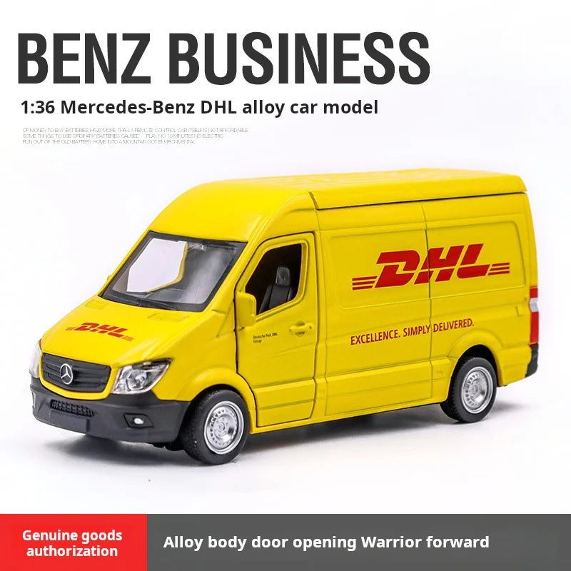 1:36 RMZ CITY  Sprinter (DHL) Alloy Diecast Car Model Toy With Pull Back For Children Gifts Toy Collection Gift for Birhday