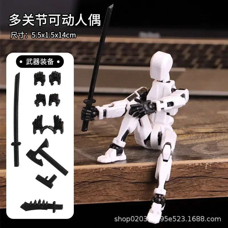 3D Printed Multi-Jointed Movable Shapeshift Robot Action Figure Full Articulation for Stop Motion Animation Miniatures Crafts