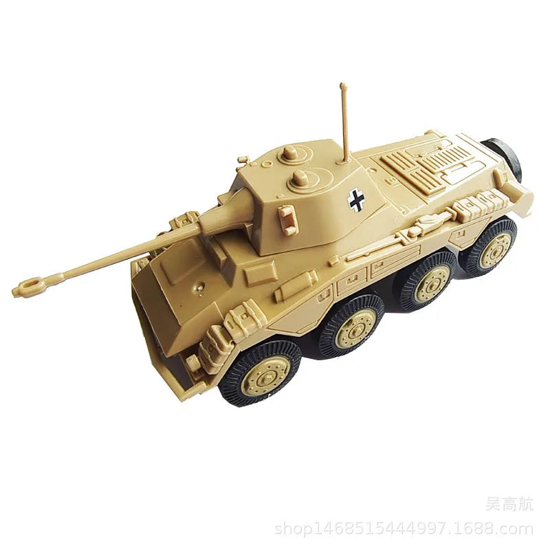 4D Assemble World War II Cougar Wheeled 1/72 Wheeled Armored Car Reconnaissance Car Model Child Toy Ornaments