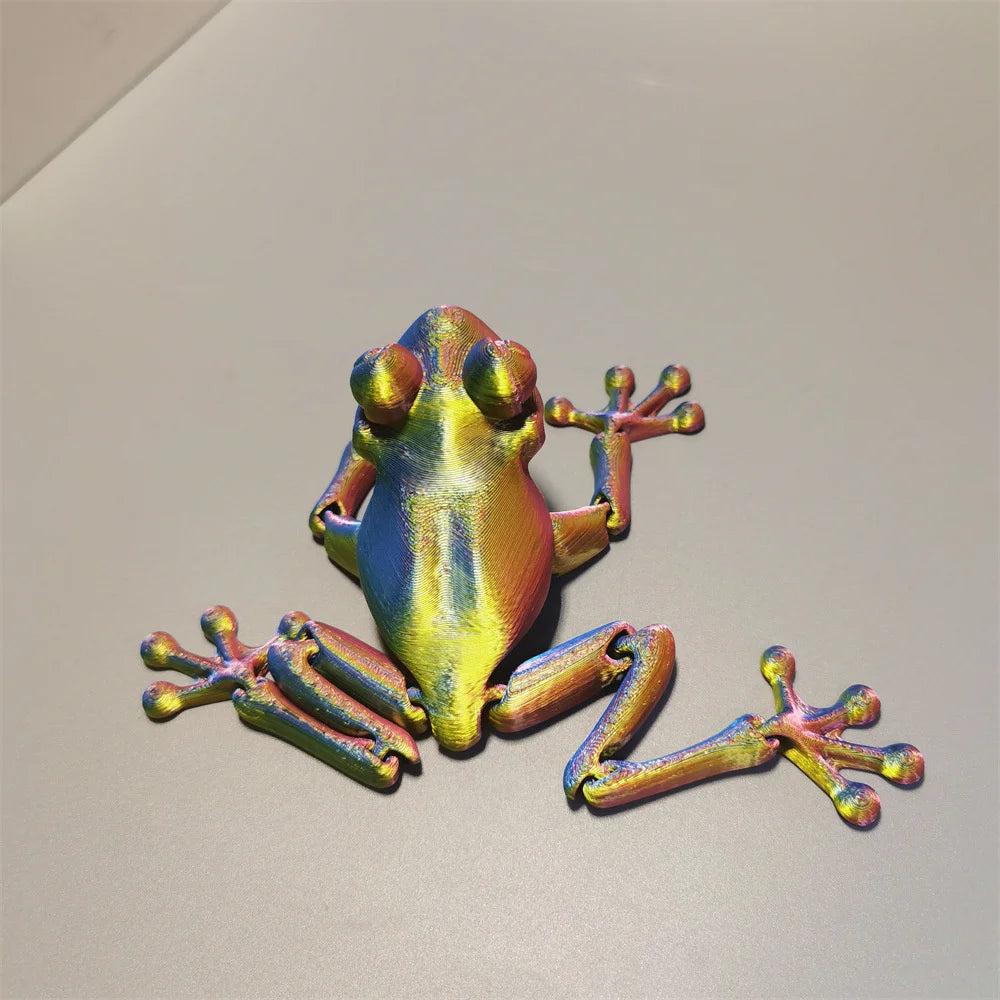 3D Printing Simulation Tree Frog Joint Movable Frog Ant Crab Ornaments Kitchen Home Decoration Offices Funny Animal Desk Toys