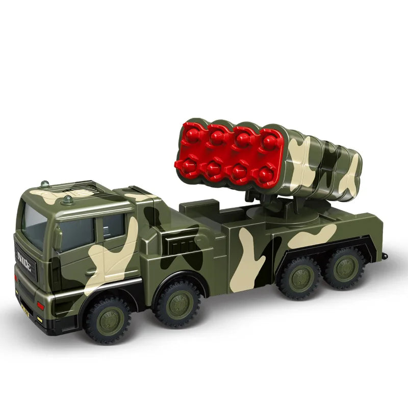 Military Series Air Defense Missile System Inertia Missile Car Rocket Launcher Model Children Baby Boy Toy Birthday Gift