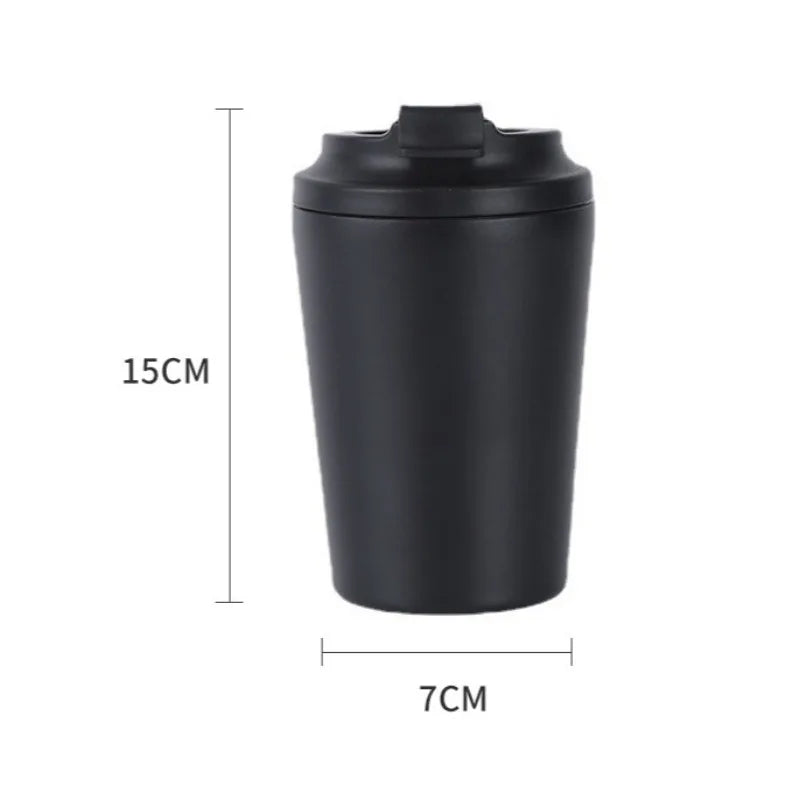 Simple and Stylish Vacuum Flask Coffee Cup304 Stainless Steel American Style Portable for Travel Vehicle-mounted Leak-proof Cup