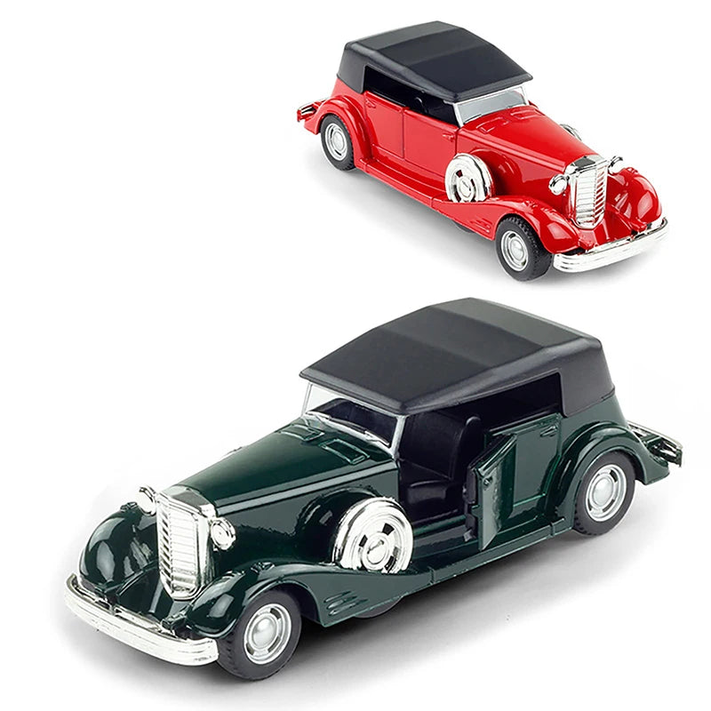 1Pc 1:32 Pull-Back Alloy Sports Vehicle Collectible Toys Cars Simulation Model of Vintage Car Autobahn Polizei Classic for Boys