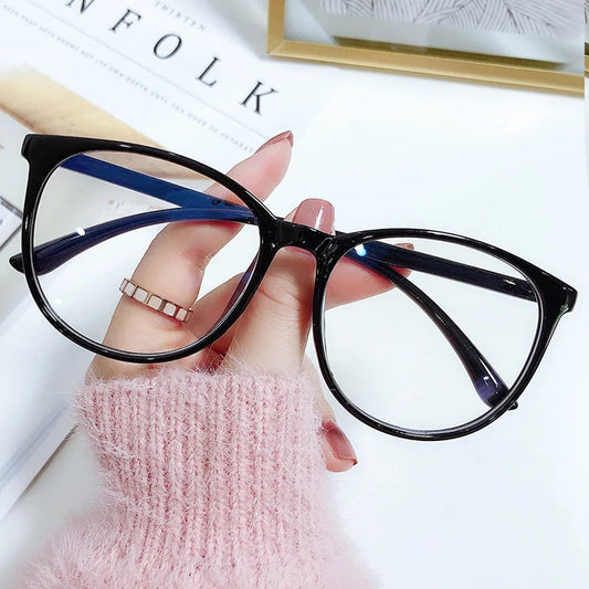 New Large Frame Anti Blue Light Eyeglass Frame Reading Glasses Fresh And Simple Style