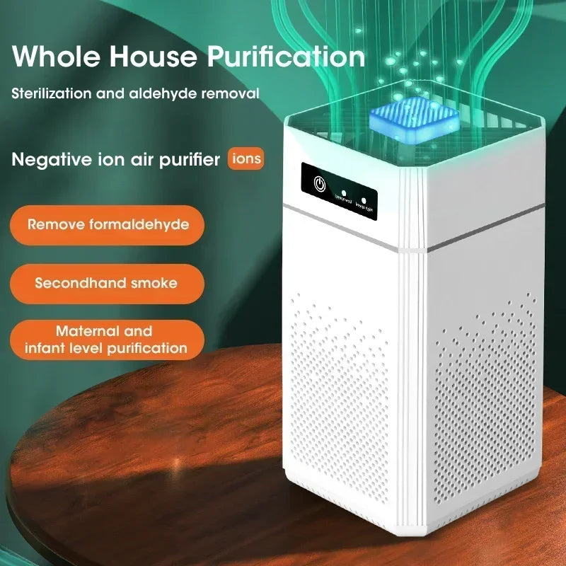 Smart Baby Air Purifier Negative Ions Generator Nano Filtration Formaldehyde Removal Intelligent Secondhand Smoke Air Ozonizer