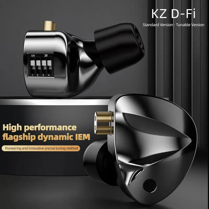 KZ D-Fi Earphones HIFI Bass Earbuds Monitor 4-Level Tuning Switch Headphone Sport Stereo Sound Noise Reduction Headset