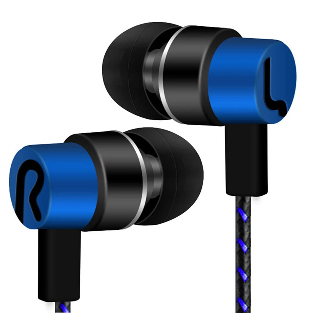 Wired Headphones 3.5mm In-Ear Stereo Earbuds Mobile Headphones Superb Bass Stereo Effect Portable Audio