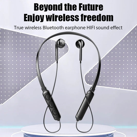 Wireless 9D Bluetooth Headset NeckHanging Stereo Noise Reduction Universal 5.0 Sports Headset Microphone