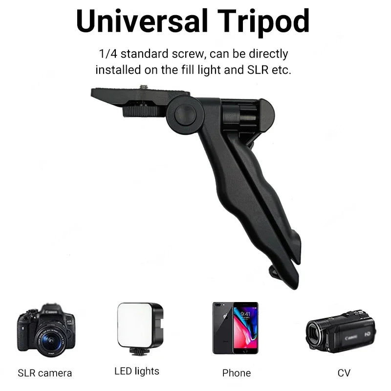 Smartphone Video Kit Microphone Photography Light Phone Holder LED Selfie Tripod Bluetooth Recording Handle Portable Stabilizer